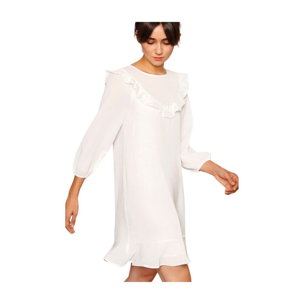 Off White Flowy Dress, 100% Polyester, various sizes, new, no tag